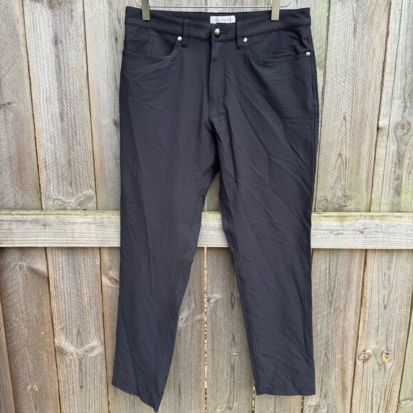 Olivers Pants Slacks Straight Five Pockets Black Classic Work Size 31 Nylon - Picture 1 of 7